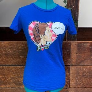 Star Wars Celebration V Exclusive 2010 Rare  Princess Leia “I love you” t-shirt
